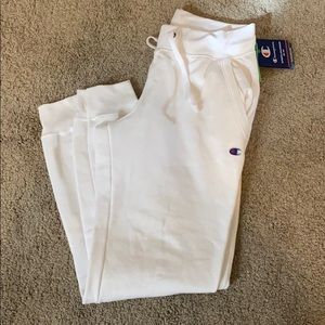Women’s White Champion Sweatpants